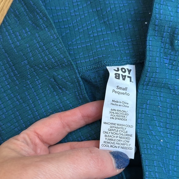 Joy Lab Blue Lagoon Ribbed Flexible Knit Flared Leg Leggings size small - Picture 4 of 8